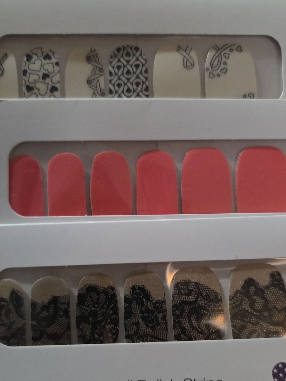 Color Street Pink Coral and Lace Nail Strips